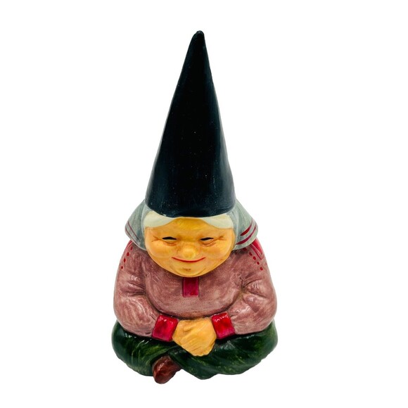 Vintage Unieboek Gorham Gnome Lady Coin Bank 1979 with Original Stopper - Picture 1 of 9